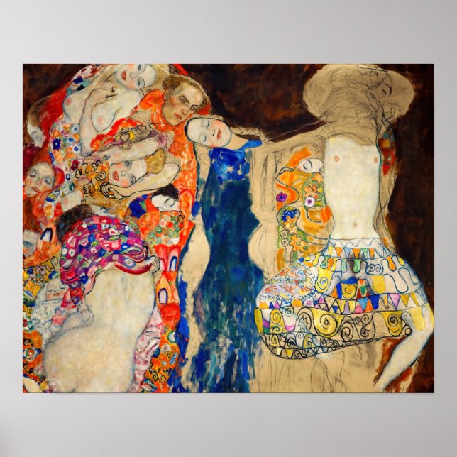 Poster Gustav Klimt - A Noiva (inacabado) (Frente)