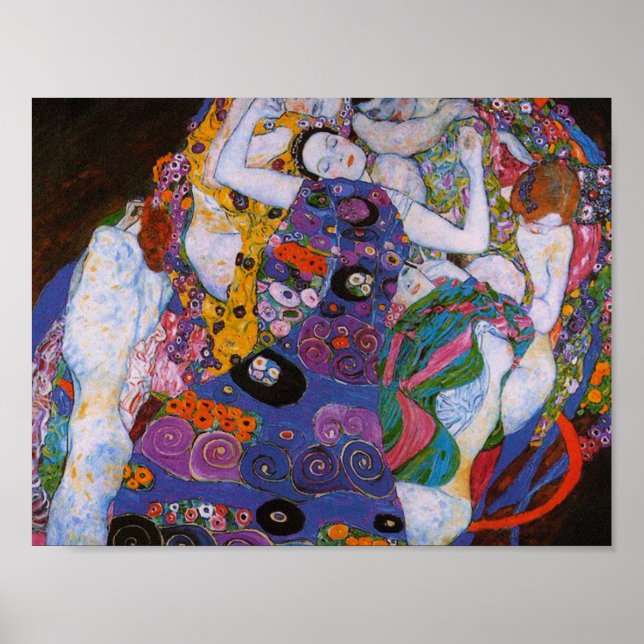 Poster Gustav Klimt - A Virgem (Frente)