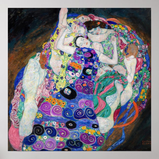 Poster Gustav Klimt - A Virgem (Frente)