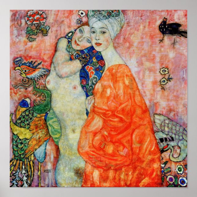 Poster Gustav Klimt - Amigas (Frente)