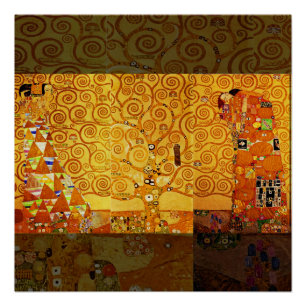 Pôster Gustav Klimt Árvore da Vida: Art Nouveau Simbolist