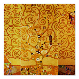 Pôster Gustav Klimt Árvore da Vida: Art Nouveau Simbolist
