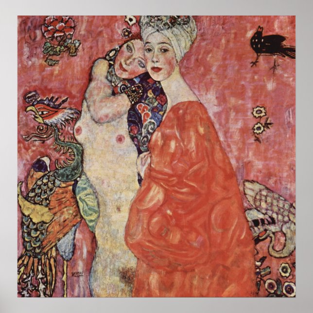 Poster Gustav Klimt - As Mulheres Amigas (Frente)