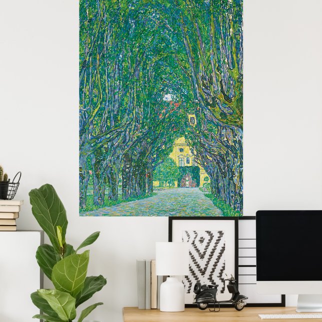 Poster Gustav Klimt: Avenue of Schloss Kammer Park (Escritório em casa)