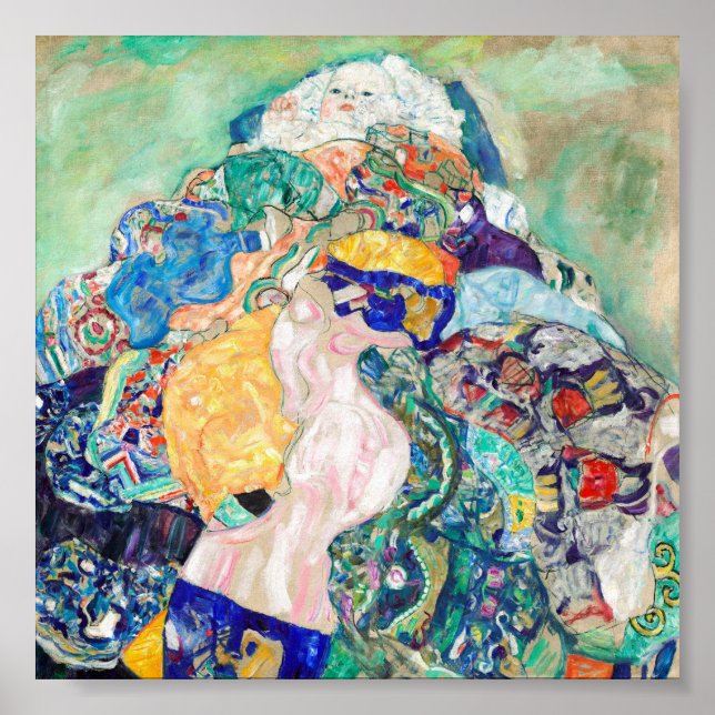 Poster Gustav Klimt, Baby Cradle, Belas Artes (Frente)