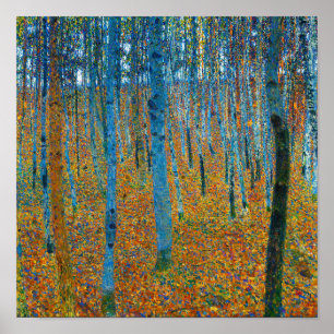 Poster Gustav Klimt, Beech Grove I (1902)