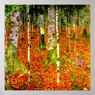 Poster Gustav Klimt Birch Trees
