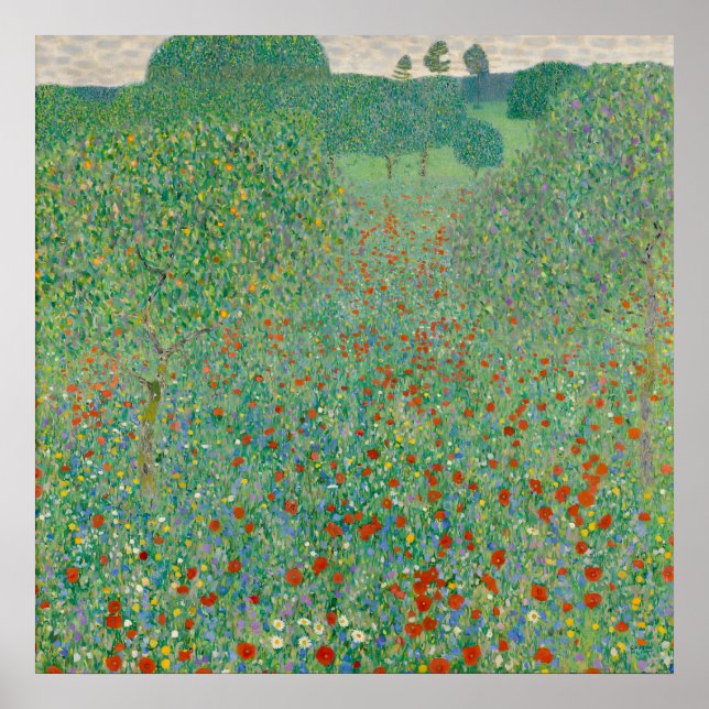 Poster Gustav Klimt - Campo Poppy (Frente)