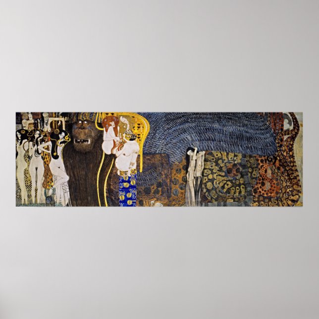 Poster Gustav Klimt é o poder hostil (Frente)