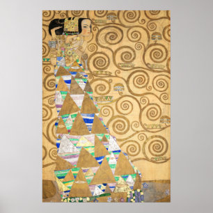 Poster Gustav Klimt - Expectativa, Frieze Stoclet