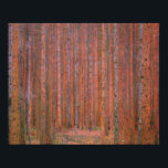 Pôster Gustav Klimt Fir Forest Tannenwald árvores vermelh<br><div class="desc">Vintage Gustav Klimt Fir Forest - Art Nouveau Red Trees Esta bela pintura de safra de árvores é feita pelo mestre artista Gustav Klimt. A pintura, chamada Floresta Fir I, ou Tannenwald, nos mostra uma bela paisagem com Árvores Vermelhas, através de uma floresta densa. Gustav Klimt capturou o sentimento de...</div>