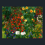 Pôster Gustav Klimt - Jardim de Fazenda com Girassóis<br><div class="desc">Pintura de arte de Gustav Klimt,  Jardim Fazenda com Sunflower</div>