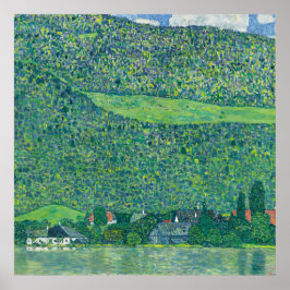 Poster Gustav Klimt - Litzenberg no lago Attersee