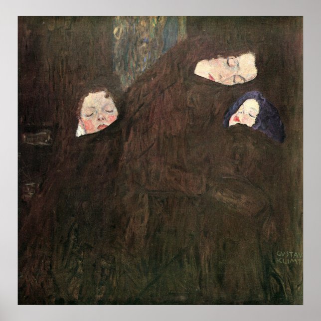 Poster Gustav Klimt - Mãe com Filhos (Frente)