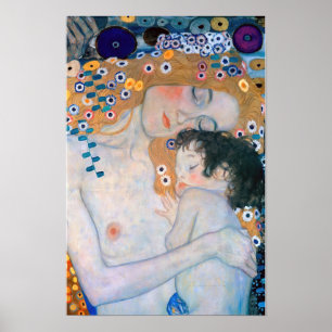 Poster Gustav Klimt - Mãe e Filho