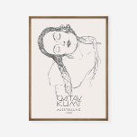 Poster Gustav Klimt - Meia Figura Jovem Exposição de Mulh<br><div class="desc">Gustav Klimt - Meia-Figura de Impressão de exposição de uma jovem mulher</div>