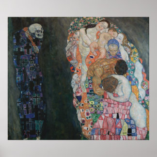 Pôster Gustav Klimt - Morte e Vida, 1910