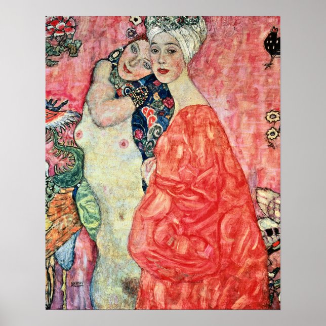 Poster Gustav Klimt - Mulheres Amigas (Frente)