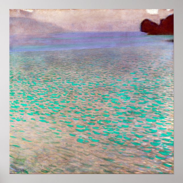 Poster Gustav Klimt No Lago Attersee (Frente)