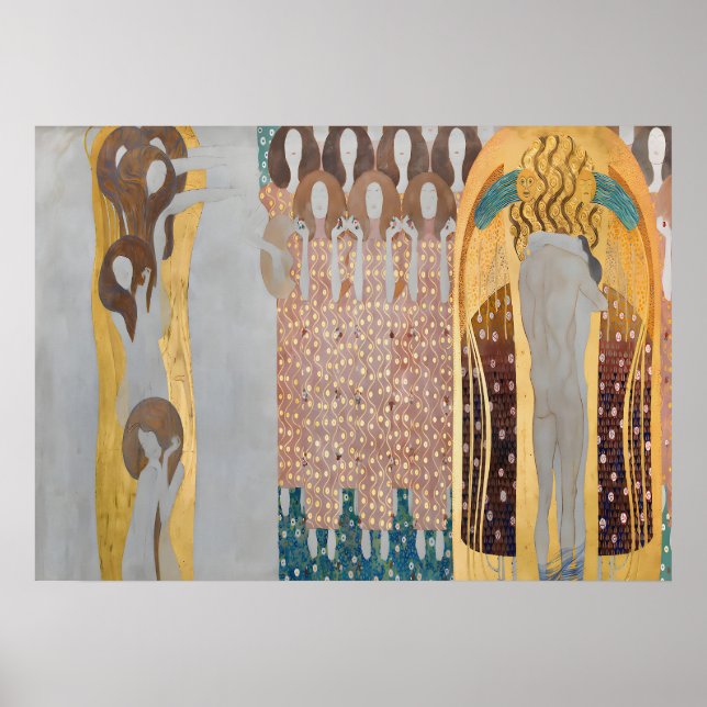 Poster Gustav Klimt - O Amigo De Beethoven, Detalhes (Frente)