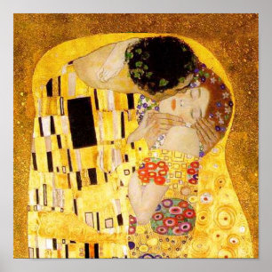 Poster Gustav Klimt O Beijo