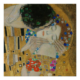 Pôster Gustav Klimt O Beijo