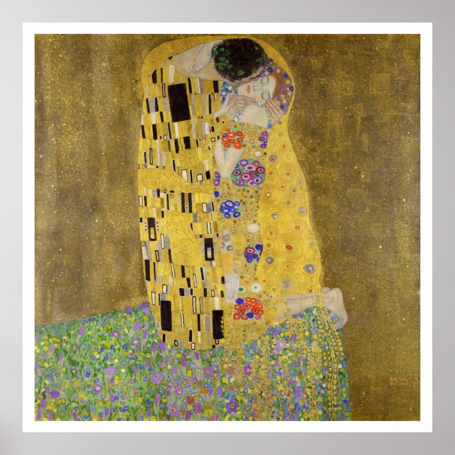 POSTER : GUSTAV KLIMT : O BEIJO (Frente)