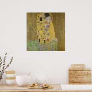 Poster Gustav Klimt O Beijo