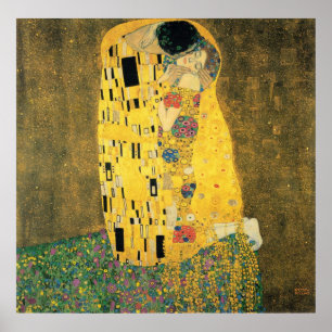 Pôster GUSTAV KLIMT - O beijo de 1907