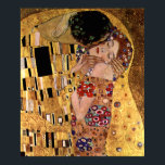 Pôster Gustav Klimt: O Beijo (Detalhe)<br><div class="desc">Um poster clássico lindo com um casal romântico compartilhando um beijo,  pintado pelo pintor simbolista austríaco Gustav Klimt.</div>