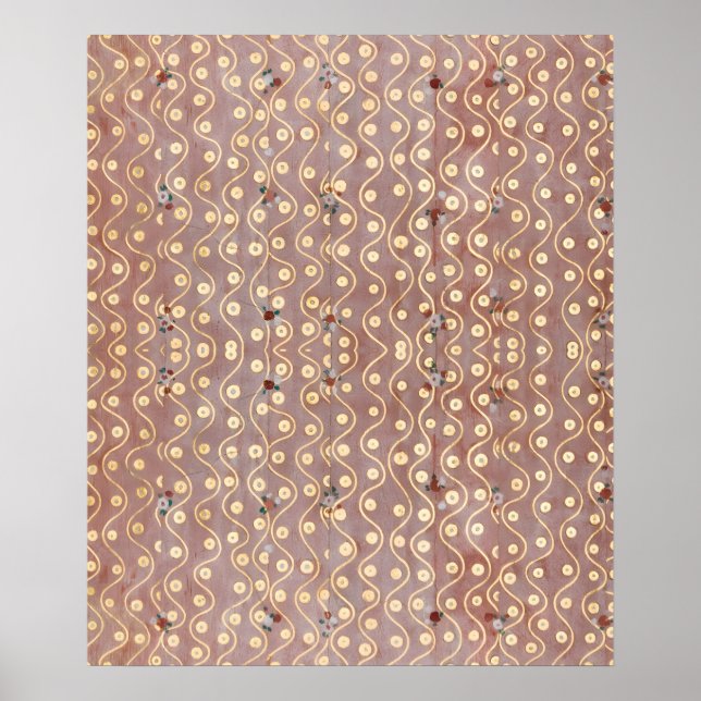 Poster Gustav Klimt - O padrão de vestimenta do coro dos  (Frente)