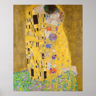 Poster Gustav Klimt O Zoom Vertical Beijo