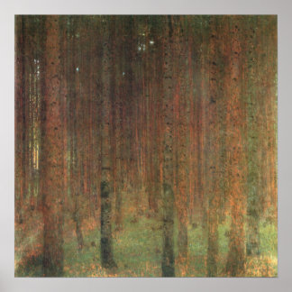 Pôster Gustav Klimt - Pinheiros, 1902