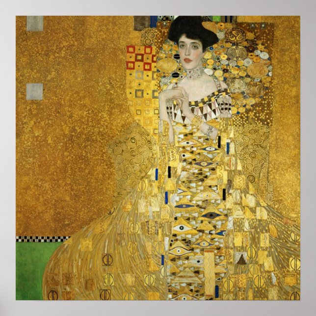 Poster Gustav Klimt - Retrato de Adele Bloch-Bauer I (Frente)