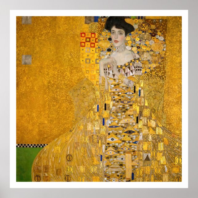 Poster Gustav Klimt - Retrato de Adele Bloch-Bauer I (Frente)