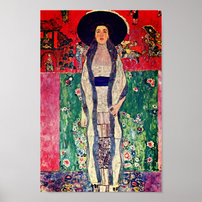 Poster Gustav Klimt Retrato de Adele Bloch-Bauer II (Frente)