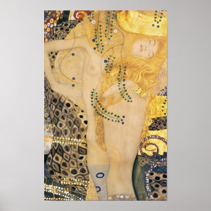 Poster Gustav Klimt - Serpentes Aquáticas I
