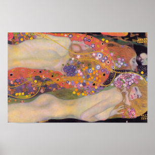 Poster Gustav Klimt - Serpentes Aquáticas II