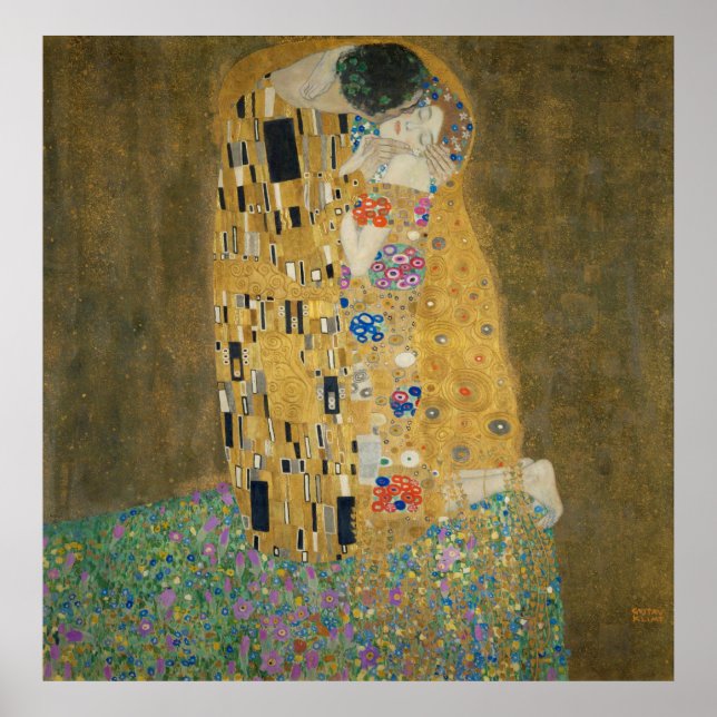 Poster Gustav Klimt - The Biss (Frente)