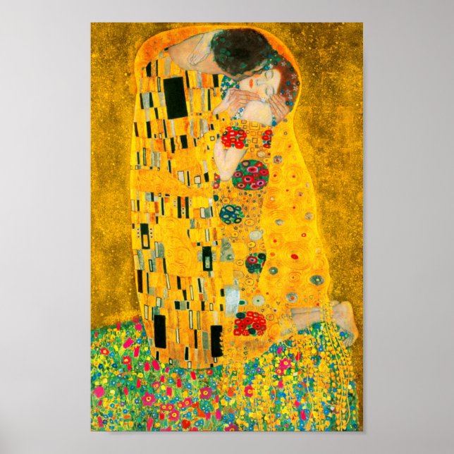 Poster Gustav Klimt The Kiss (Frente)