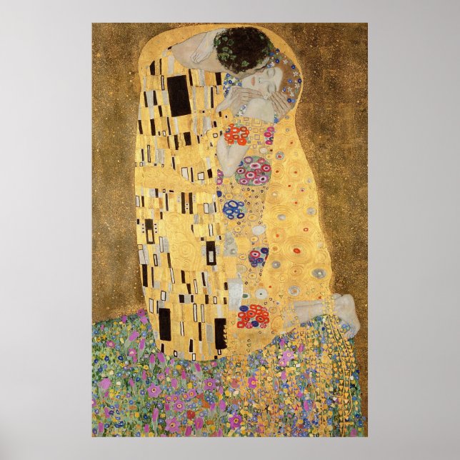 Poster Gustav Klimt | The Kiss, 1907-08 (Frente)