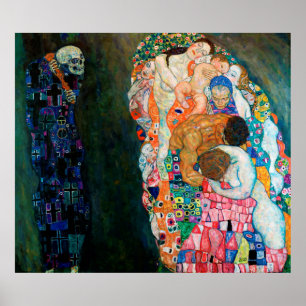 Poster Gustav Klimt "Vida e Morte"