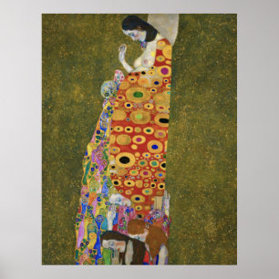 Poster Gustav Klimt's Hope II (1907-1908) famous painting