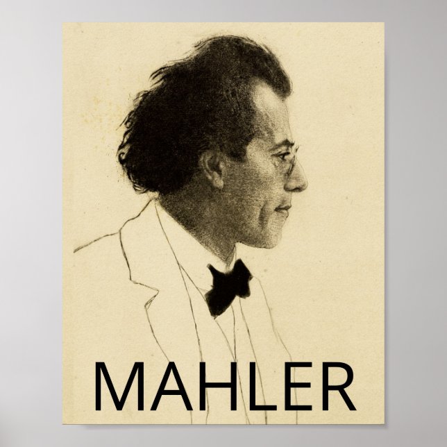 Poster Gustav Mahler (1902, retrato) (Frente)