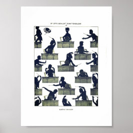 Poster Gustav Mahler Silhouette by Otto Böhler