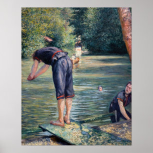 Poster Gustave Caillebotte - Bathers, Banco dos Yerres