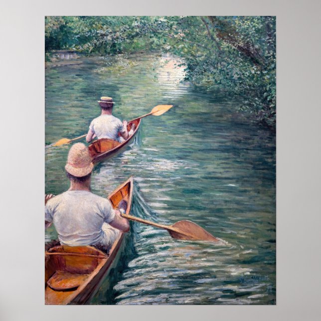 Poster Gustave Caillebotte - Canoas no Yerres (Frente)
