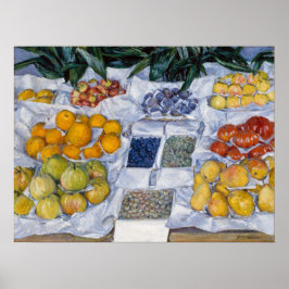 Poster Gustave Caillebotte - Fruta exibida em um suporte