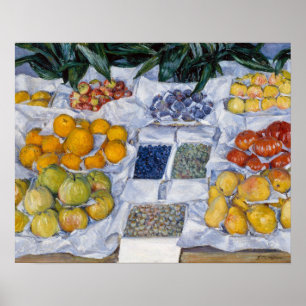 Poster Gustave Caillebotte - Frutas Expostas em uma Banca