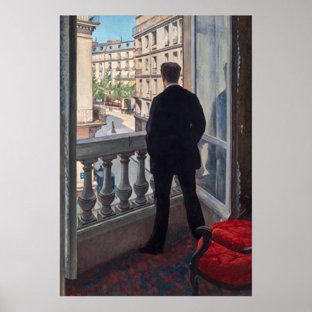 Poster Gustave Caillebotte - Homem na Janela (Frente)